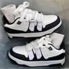 Модные в стиле Инстаграм черно-белые панда пара универсальные маленькие белые туфли тренд студенческие спортивные кеды мужские и женские туфли