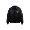 Kith Для НФЛ: Атласный бомбер Jaguar, черная верхняя одежда унисекс KHM010452-001