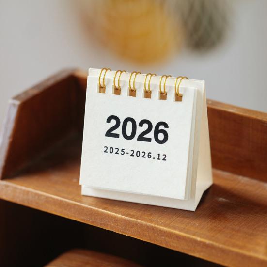 2 шт. Мини настольный календарь Окт. 2025-дек.. 2026 14-месячный планер Настольный Маленький Настольный Перекидной Календарь на двойной спирали для дома и офиса