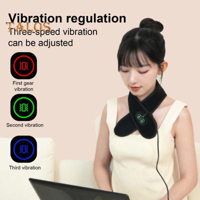 Грелка для шеи с 3 уровнями нагрева, массажная электрическая грелка для шеи для облегчения боли, зарядка через USB, грелка для плеч для снятия скованности шеи, улучшение циркуляции крови