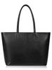 Tote Bag Saffiano Leather Genuine Leather Large Capacity Black [Mura] Women's Men's