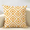 Geometric Diamond Pattern Cushion Cover Natural Linen Organic Fabric Double-Sided Printing Breathable Perfect For Home Decor