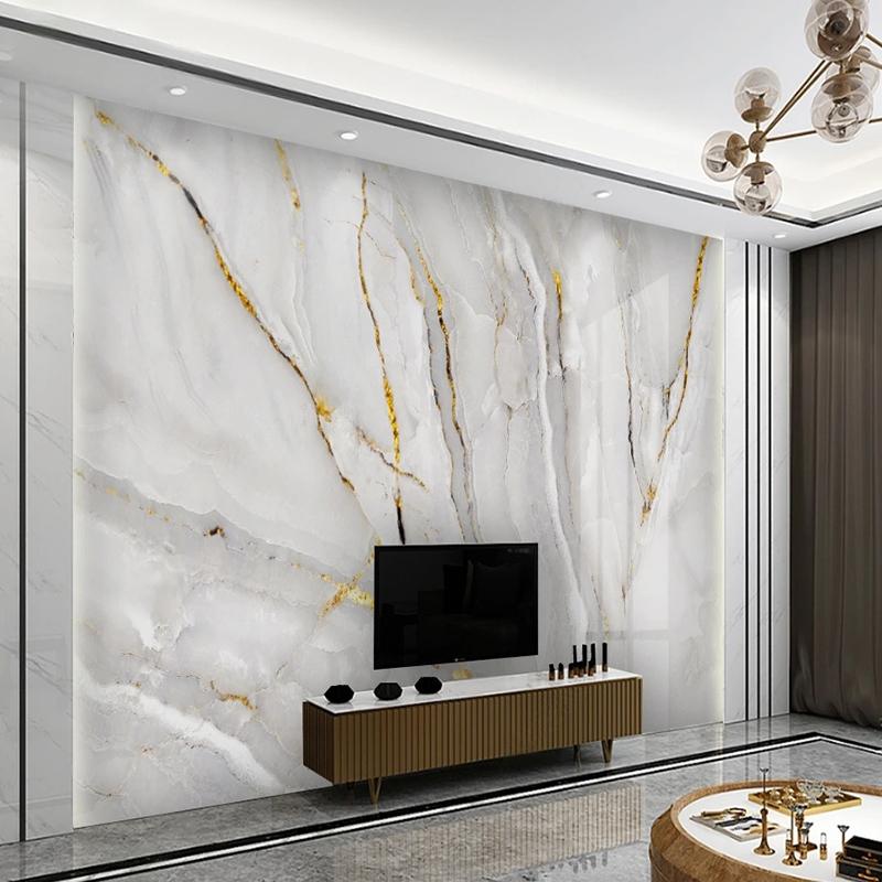 Wallpaper Modern Light Luxury Golden Marble Landscape Mural Background Wall Decor Living Room Bedroom