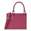MICHAEL KORS MARILYN Silver Label Logo Design Cross Pattern Leather Handbag Medium Women's Rose Red