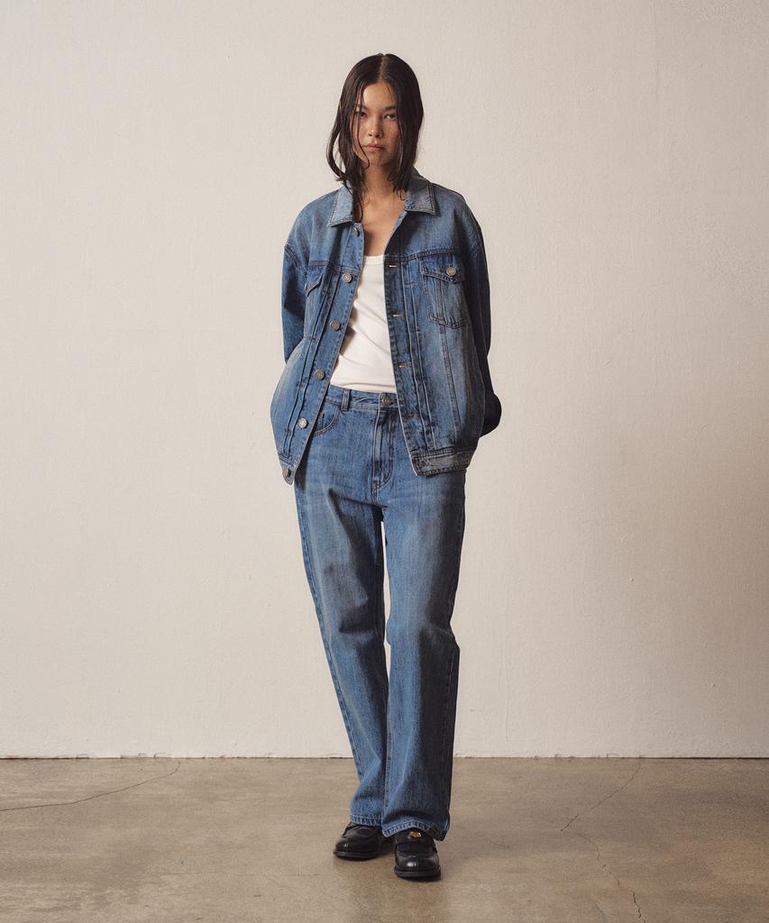 EZIO WOMEN W Blue Washed Denim Pants