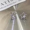 iF ME 3 пары/компл. серьги-гвоздики со звездами и бабочками, набор для женщин, серебряные серьги с кристаллами циркона, аксессуары, ювелирные изделия