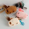 Capybara Pen Bag Velvet Stationery Organizer Simple Pen Storage Bag  Gift