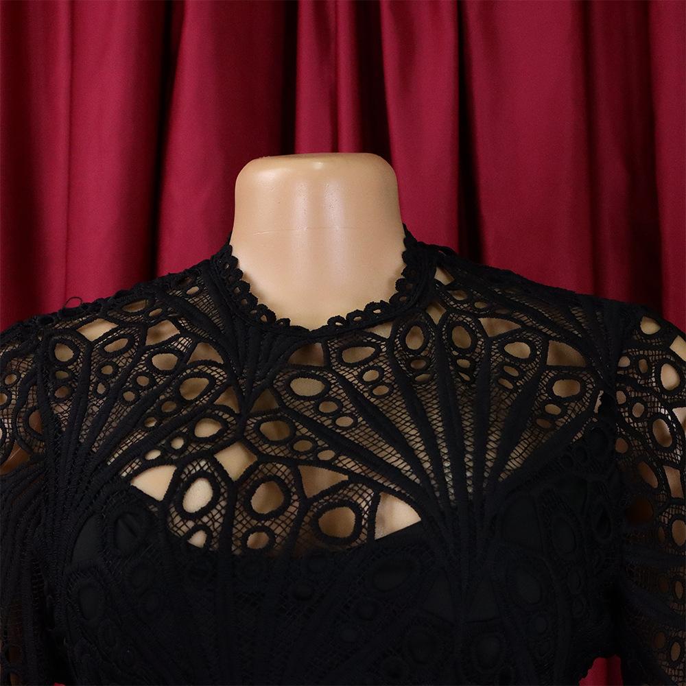 YYFS Women's Fashion Summer Spring Solid Color Print Short Sleeve O-Neck High Waist Casual Dresses