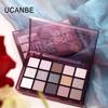 UCANBE Палетка теней для век Cool Rose из 15 цветов: Блестящий и матовый серо-розовый для начинающих, стиль манга, чистое желание, дымчатый взгляд.
