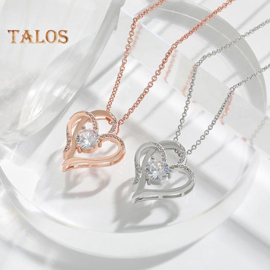 Женское ожерелье со стразами, кулон в форме сердца, украшение на шею, регулируемое ювелирное изделие для выпускного вечера, вечеринки, свиданий, ожерелье на ключицу