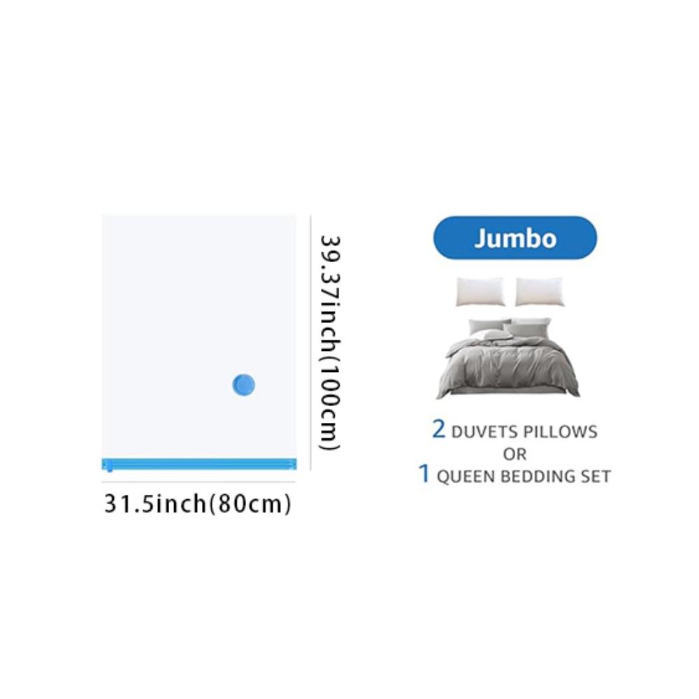 30 Pack Vacuum Storage Bags with Pump Space Saver Storage Bags Vacuum Seal Bags for Clothing Pillows Bedding Travel Organizer