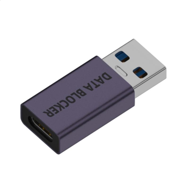 Универсальный USB-адаптер только для зарядки из алюминиевого сплава с физическим отключением данных, безопасная зарядка от общественных портов, незаменим в путешествиях