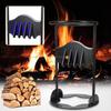 Firewood Splitter Iron Log Splitting Tool Kindling Log Splitting Wedge Firewood Cutter Splits Firewood Safely Easily for Camping Fireplace Sauna BBQ