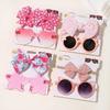 4Pack/Lot Baby Hairpins Summer Sunglasses Set Lovely Kids Hair Clips Summer Colorful Sunshade Glasses Girls Hair Accessories