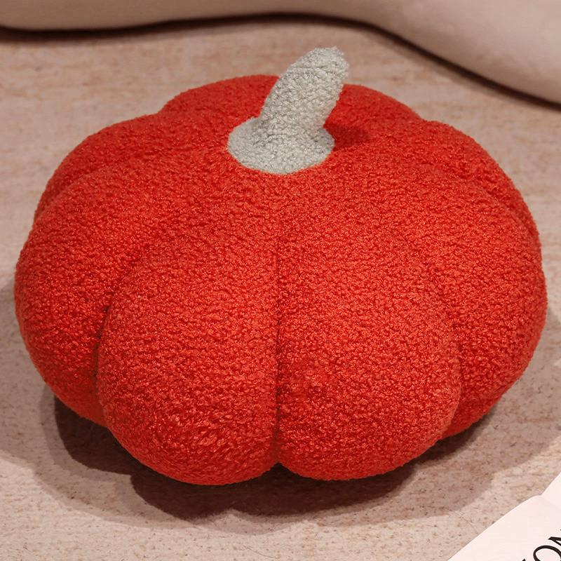 Pumpkin Shaped Stylish Plush Pillow For Sofa Decor With Fluffy Filling Cotton