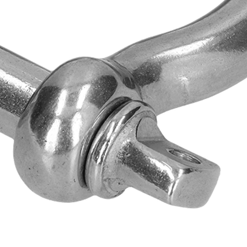 6pcs Heavy Duty Screw Pin Shackle Bow Shape Design Clevis Connector Bow Shackle Industrial Use