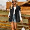 Женский жилет, джинсовый свободный однотонный однобортный кардиган без рукавов с большими карманами, промываемый, индивидуальная уличная одежда, повседневная куртка, жилет