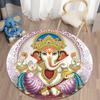 Ganesha Ronde Tapijten Voor Woonkamer Slaapkamer Tapijt Zacht фланелевой коврик в богемном стиле Kamer Tapijt Tapis домашний декор