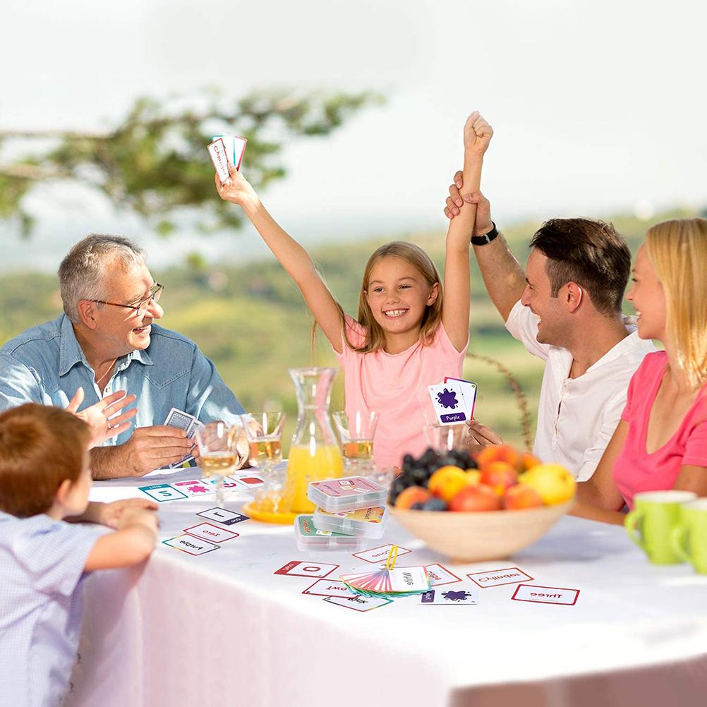 4 набора карточек для детей раннего обучения цифрам, алфавитам, цветам и формам, 100 карточек с 200