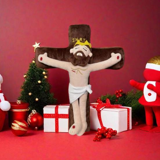 Jesus Plush Doll Soft Figure Stuffed Toy Realistic Design Home Decor Companion Pillow Educational Gift for Children Believer