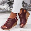 Women Wedges  New Summer Luxury Sandals Open Toe Stylish High Heels Shoes for Women Platform Hollow Out Casual Sandals