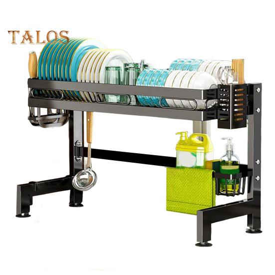 Стойка для хранения кухонной посуды, регулируемая длина, грузоподъемность 144 фунта, нержавеющая, легко моется, большая металлическая стойка для посуды