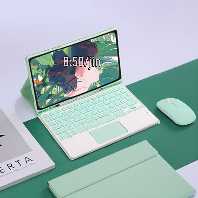 11-inch Samsung Tablet A9+ Protective Case with Backlit Bluetooth Keyboard, Touch Charging, and Pen Slot