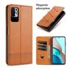 Роскошный кожаный чехол с магнитной адсорбцией для Xiaomi Redmi Note 10T 5G, защитный чехол с откидной крышкой, чехол Fundas