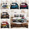 3D Racing Bedding Set Boys' Room Duvet Cover Pillow Case 2/3 Birthday Gift AU140 * 210 Full Size Soft Home Textile