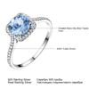 Gica Gema Korean 925 Sterling Silver Fashion Sky BluePersonalized Classic Ring for Women Fine Jewelry Wedding Engagement High Grade Party Gift