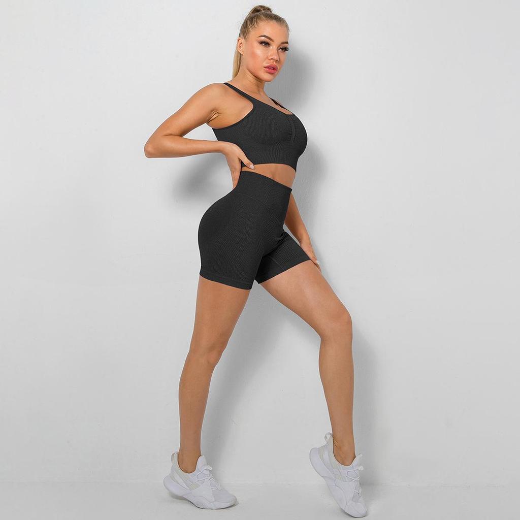 Женские бесшовные брюки без рукавов с v-образным вырезом, однотонные спортивные штаны для бега, фитнеса, йоги