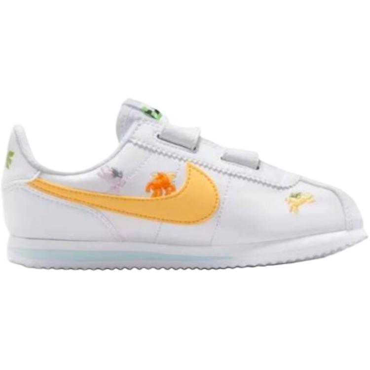 Nike Cortez Basic Sl Искусственная кожа Универсальные Удобные Низкие Детские Кроссовки для Бега Детские кроссовки Белый Красный IQ7669161