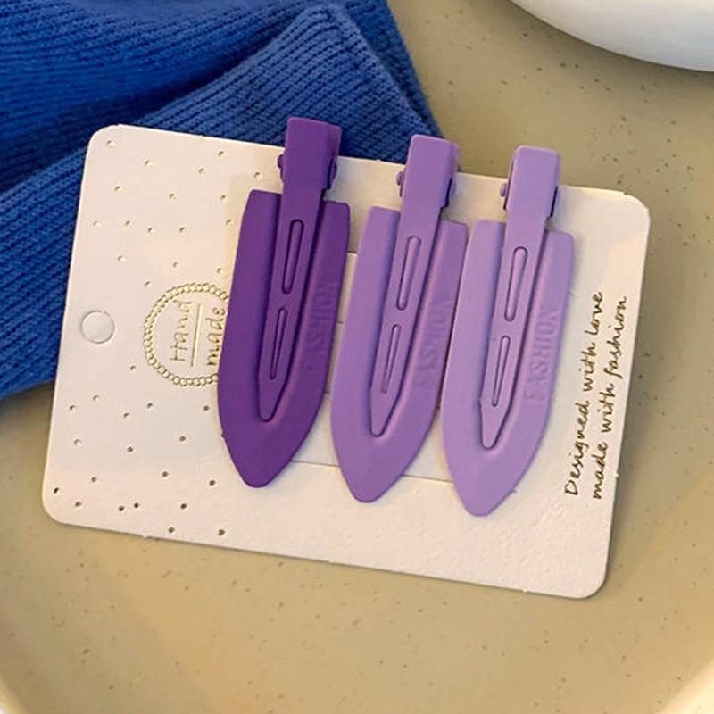 Простые однотонные, без изгиба, бесшовные заколки для волос, боковая челка, заколка для макияжа, аксессуары для умывания лица, шпильки для укладки волос для девочек