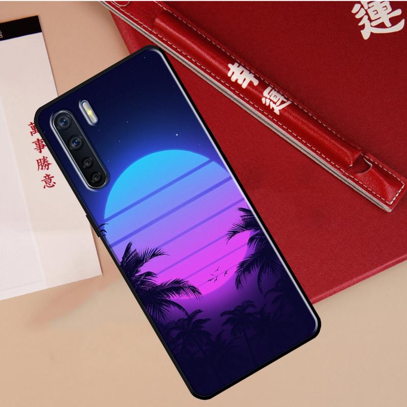 Синтвейв Ретро 80-е Неоновый Чехол Для Oppo A40 A78 A54 A74 A94 A17 A57 A77 A76 A16 A96 A18 A60 A80 A38 A58 A98 A15 A5 Pro