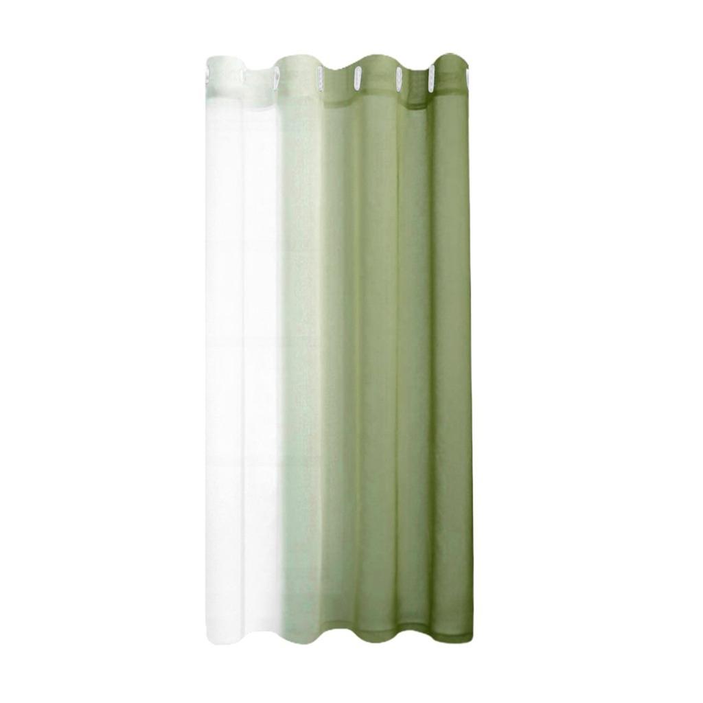 Faux Grommet Light Filtering Semi Sheer Gradient Window Curtain