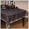 Halloween Tablecloth - KAKOO - 135x183cm - Black Spiderweb - Festive Decoration - Washable