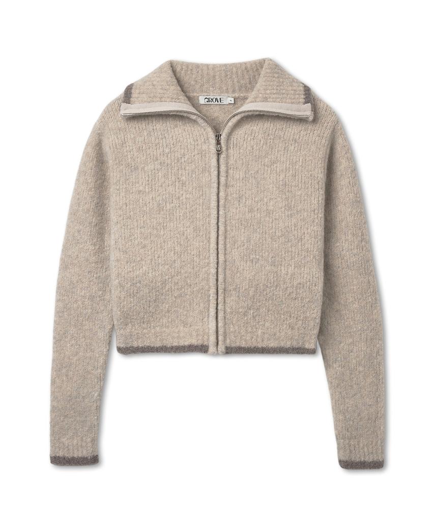 GROVE Grvr Sports_Knit Zip-Up_Beige
