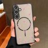 Магнитный чехол для телефона с рисунком розовых бантиков Для Samsung Galaxy S26 S25 S24 S22 Ultra S24 S23 S25 FE Для Magsafe Жесткая матовая крышка