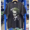 Vintage Washed Cotton Long Sleeve Tee With Bold Letter Print Loose Fit Crewneck Men