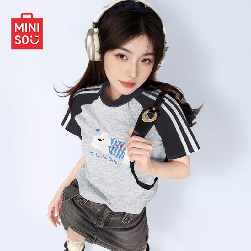 MINISO Женская легкая футболка из чистого хлопка