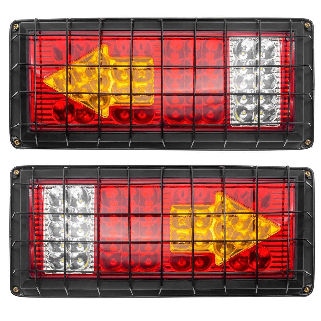 Ygmylandbb Trailer Tail for Boat Towing Universal LED Tail Lights with Round and Arrow Lights and Iron Mesh Set of 2 Lights, LED, Trailers, Trailers,