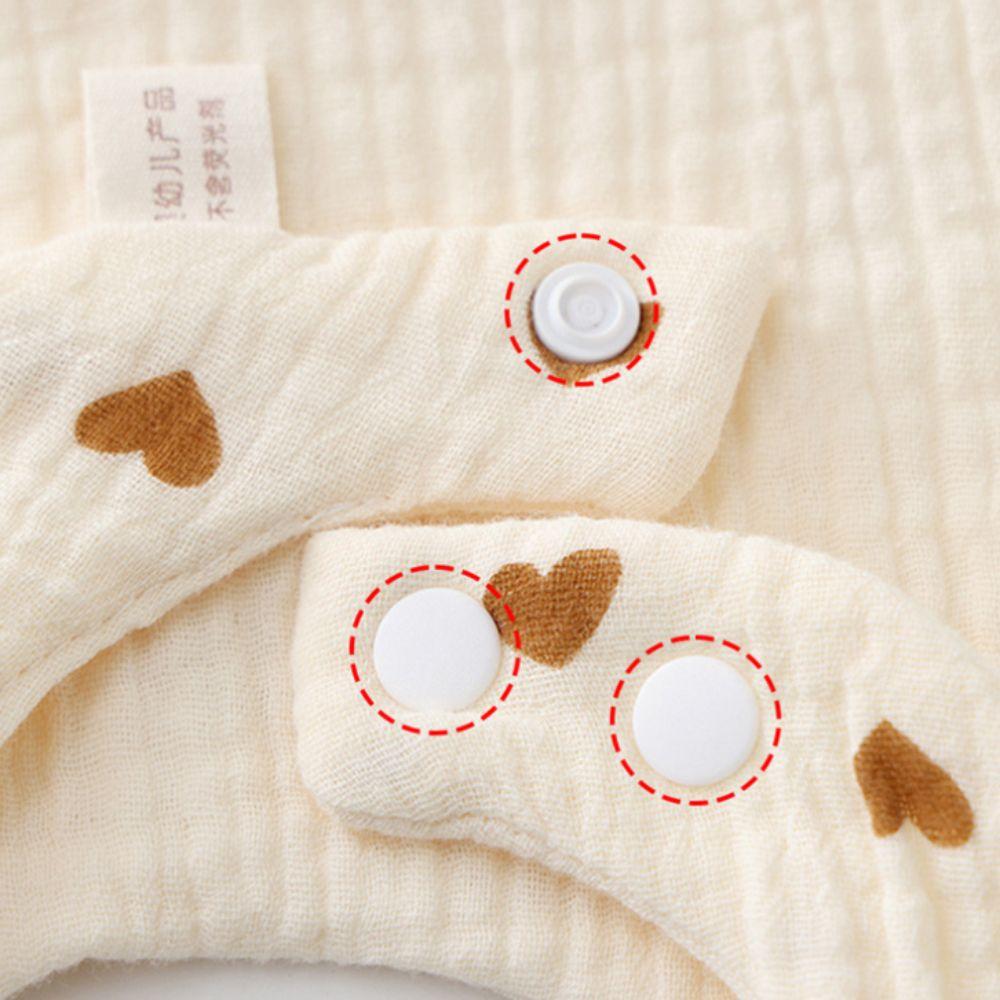 Soft Cotton Baby Bib 6 Layer Feeding Bib Adjustable Kids Saliva Towel Newborn