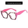 Fluorescent Green Cat-Eye Glasses with Contrasting Color Frames, Customizable for Prescription Lenses