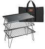 CAMPING MOON Field Ground Folding Made of Black Plated Includes Storage Body 3 Top Plate Rack, Rack, Rack, Steel, Bag, T-230, Pieces/Aluminum