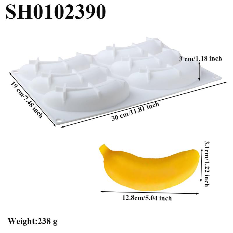 Fruit-Shaped Mousse Molds Mango and Banana Molds for Chocolates Desserts and Cake Baking