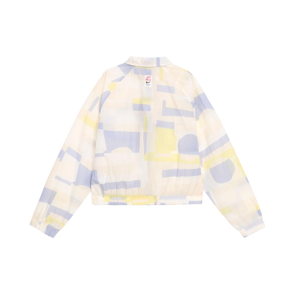 Nike Куртка с застежкой-молнией и длинными рукавами, женская верхняя одежда, винтажная, сине-серая FJ7711-133