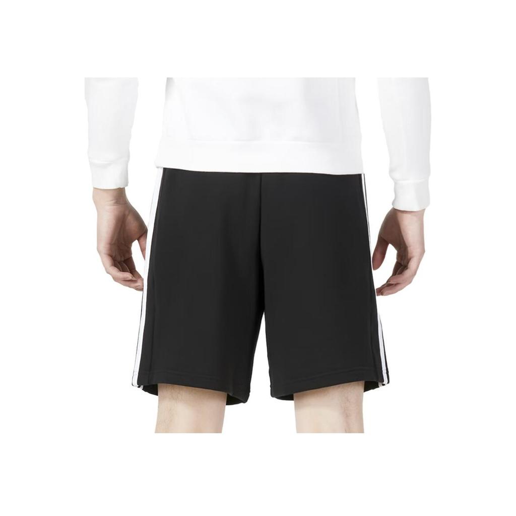 Adidas Прямые дышащие шорты с вышитым логотипом и эластичной резинкой на талии в полоску, мужские брюки черного цвета IC9435
