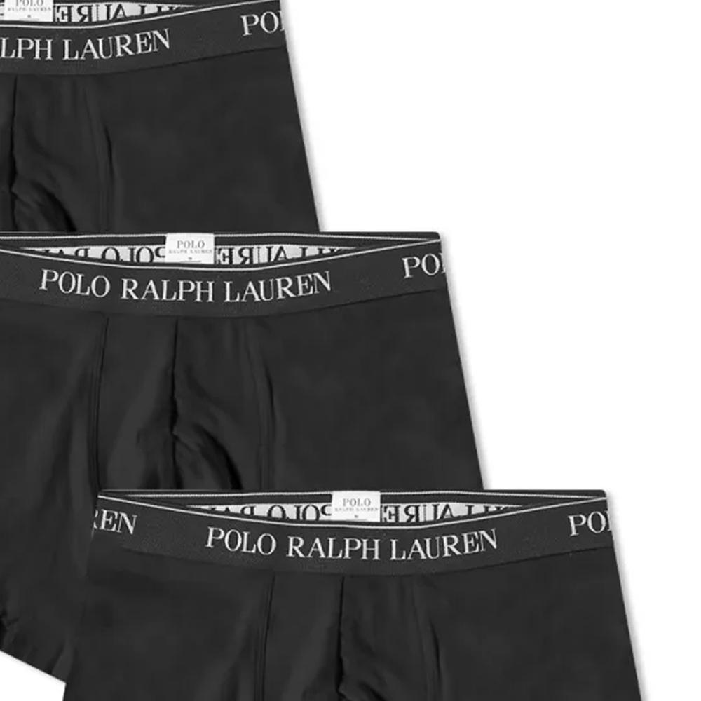 Polo Ralph Lauren Pique Waistband Boxer Briefs Мужское нижнее белье Черный 714835887-002
