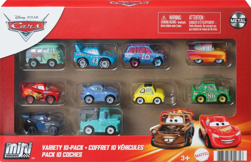Disney Pixar Cars Diecast Metal Mini Racer Variety 10-Pack Version 2