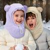 Thickened Kids Winter Hats Windproof Balaclavas Hats Scarf Set  Outdoor